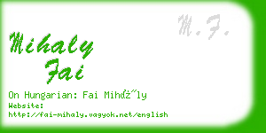 mihaly fai business card